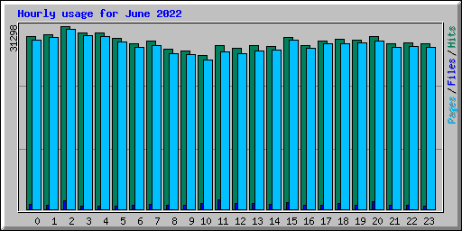 Hourly usage for June 2022