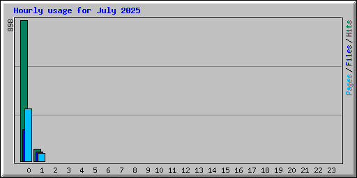 Hourly usage for July 2025