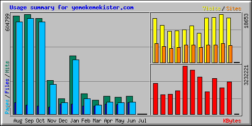 Usage summary for yemekemekister.com